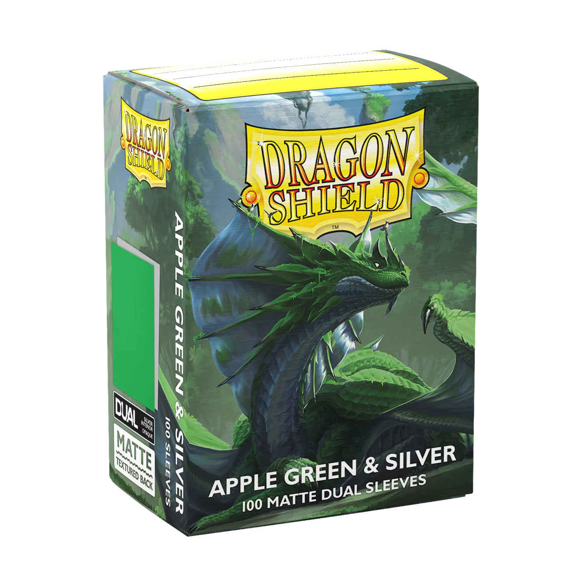 Dragon Shield - Apple Green & Silver - Dual Matte Sleeves - Standard Size