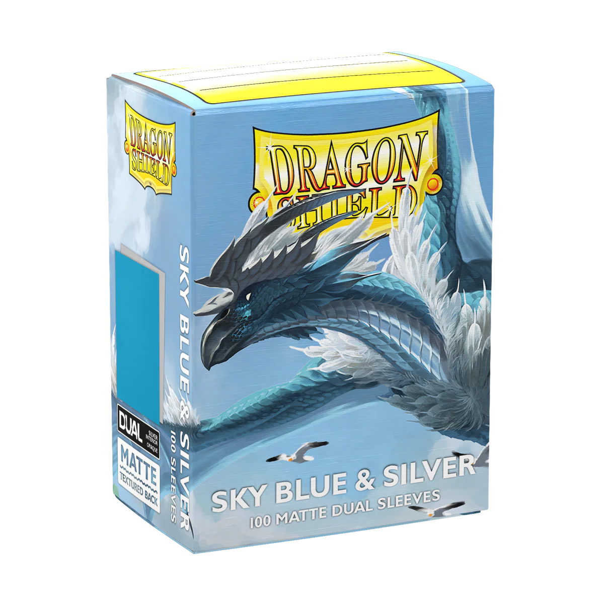 Dragon Shield - Sky Blue & Silver - Dual Matte Sleeves - Standard Size