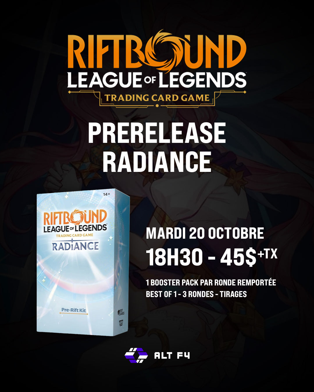 Riftbound Radiance - Prerelease - Mardi le 20 octobre à 18H30