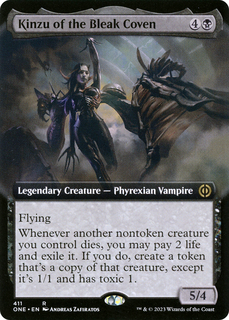 Kinzu of the Bleak Coven (Extended Art) (ONE-411) - Phyrexia: All Will Be One: (Extended Art)