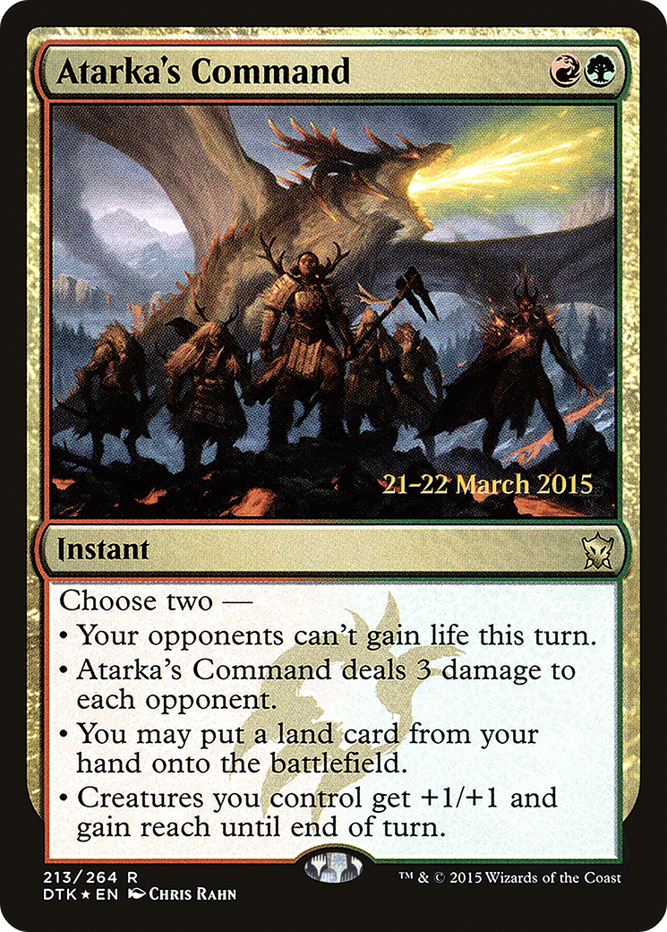 Commandement d'Atarka (PDTK-213S) - Cartes promotionnelles Les Dragons de Tarkir