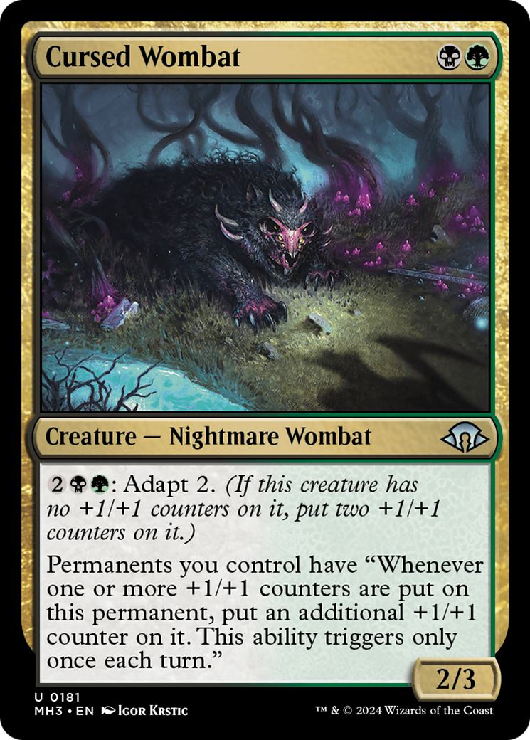 Wombat maudit (MH3-181) - Horizons modernes 3 (version foil) 