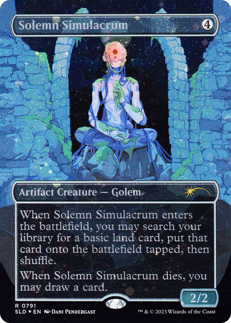 Solemn Simulacrum (0791) (Galaxy Foil) (SLD-791★) - Secret Lair Drop (Borderless) Foil
