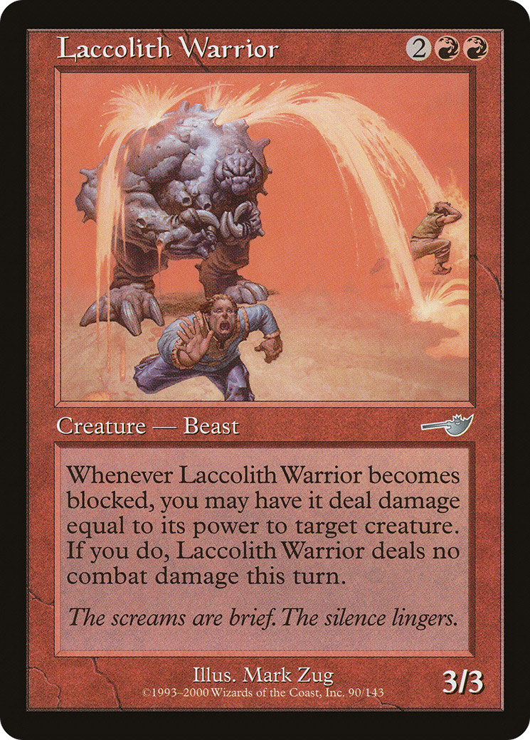 Guerrier Laccolith (NEM-090) - Feuille Nemesis 