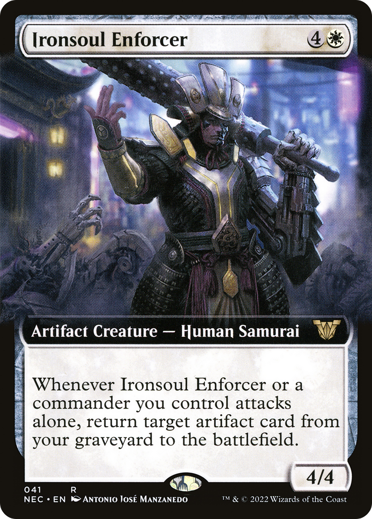 Ironsoul Enforcer (NEC-041) - Neon Dynasty Commander : (Extended Art) 