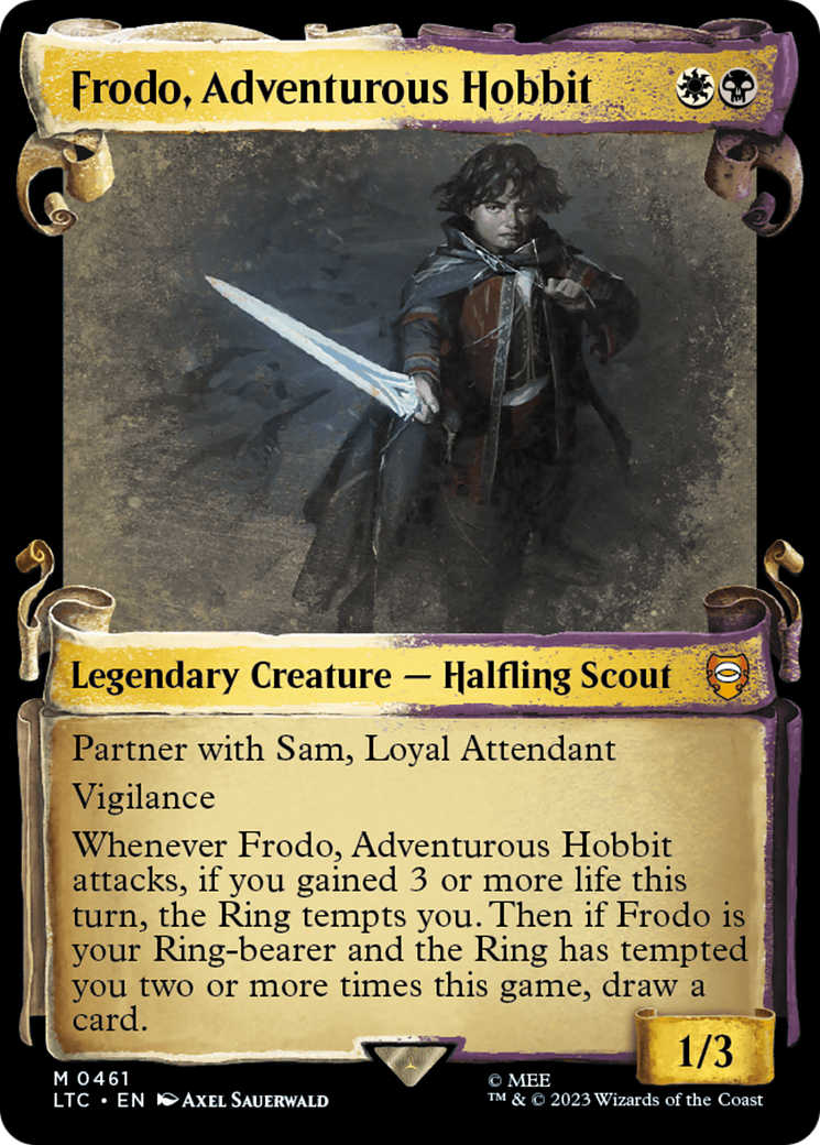 Frodo, Adventurous Hobbit (Showcase Scrolls) (LTC-461) - Tales of Middle-earth Commander: (Showcase)