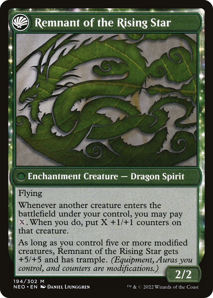 Jugan défend le temple // Vestige de l'étoile montante (NEO-194) - Kamigawa : Neon Dynasty : (fandfc) Foil 