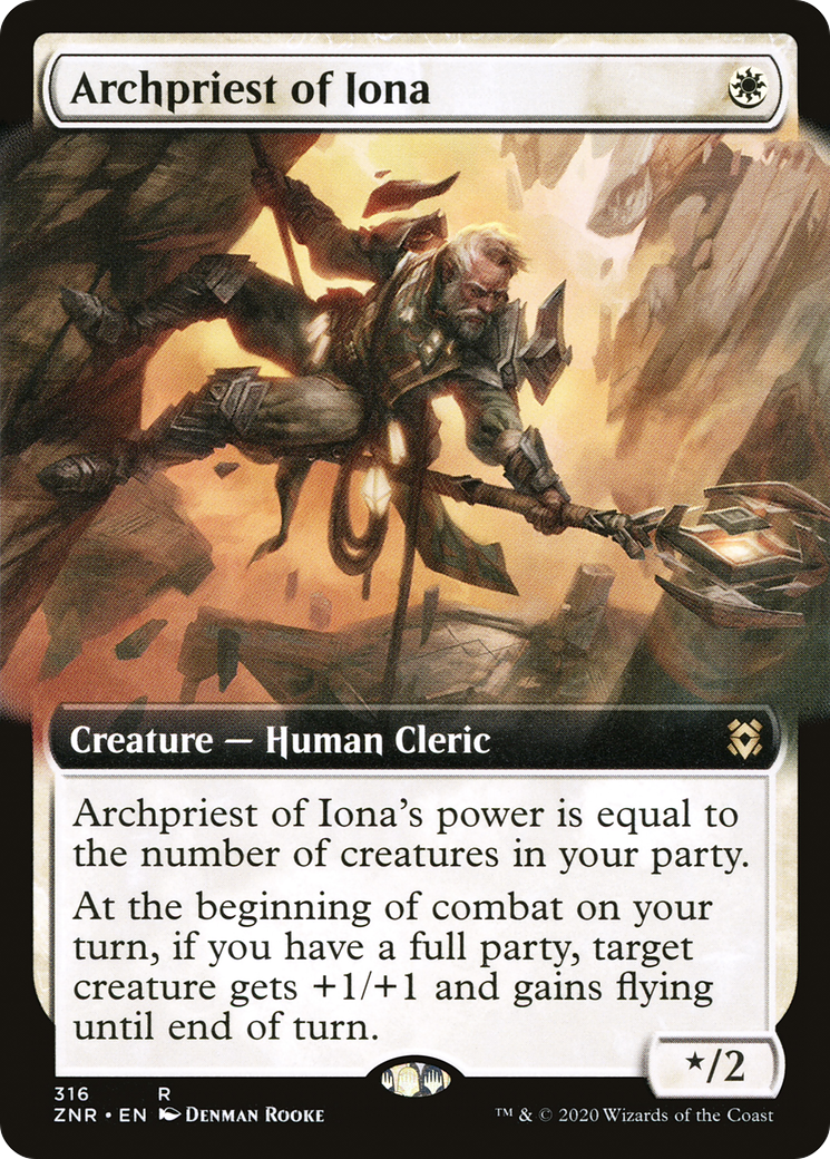 Archpriest of Iona (Extended Art) (ZNR-316) - Zendikar Rising: (Extended Art)