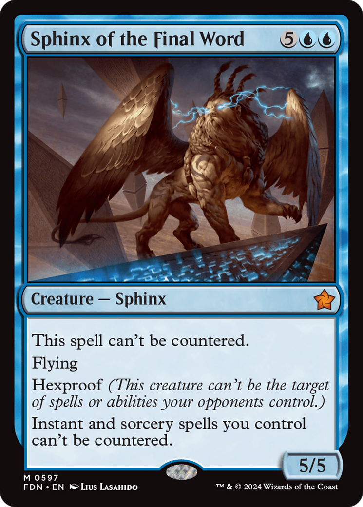 Sphinx du Dernier Mot (FDN-597) - Fondements 