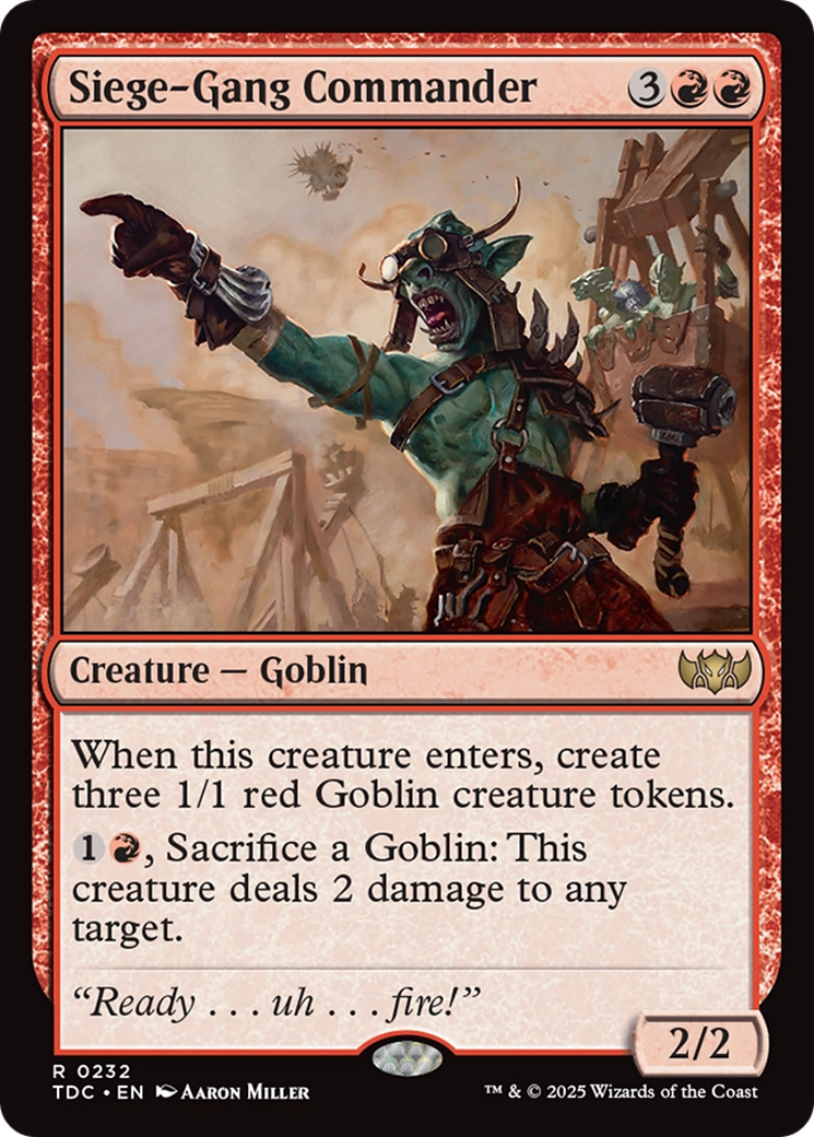 Siege-Gang Commander (TDC-232) - Commander: Tarkir: Dragonstorm