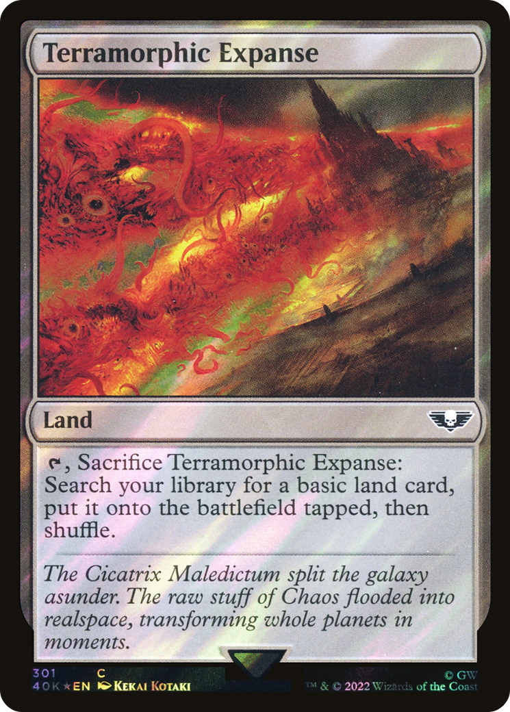 Terramorphic Expanse (Surge Foil) (40K-301) - Warhammer 40,000 Commander Foil