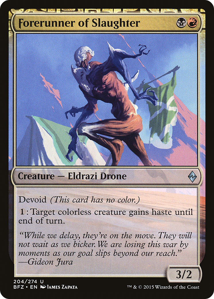 Forerunner of Slaughter (BFZ-204) - Battle for Zendikar: (devoid) Foil