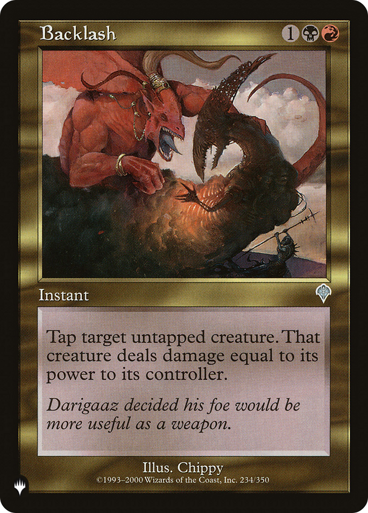 Backlash (LIST-234/350) - The List