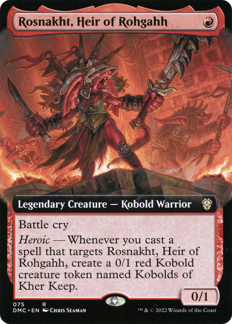 Rosnakht, Heir of Rohgahh (Extended Art) (DMC-075) - Dominaria United Commander: (Extended Art)