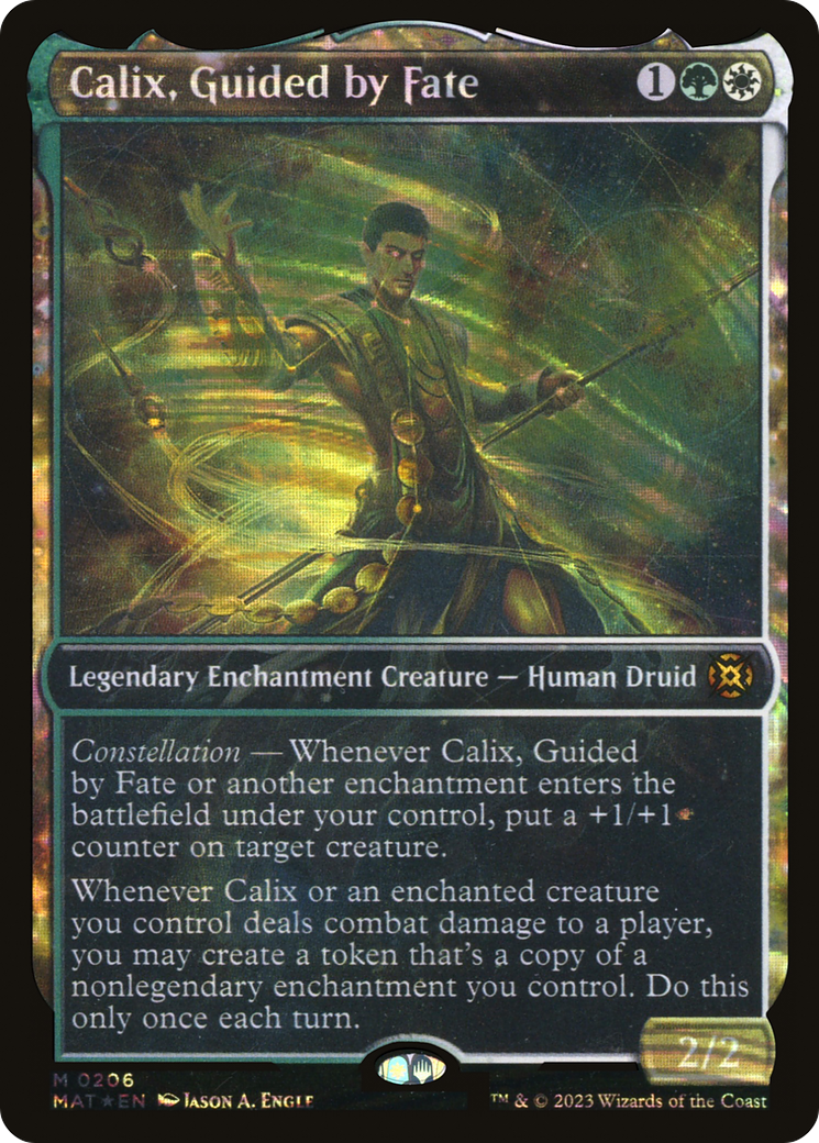 Calix, Guided by Fate (Halo Foil) (MAT-206) - March of the Machine: The Aftermath: (Showcase, enchantment) Foil