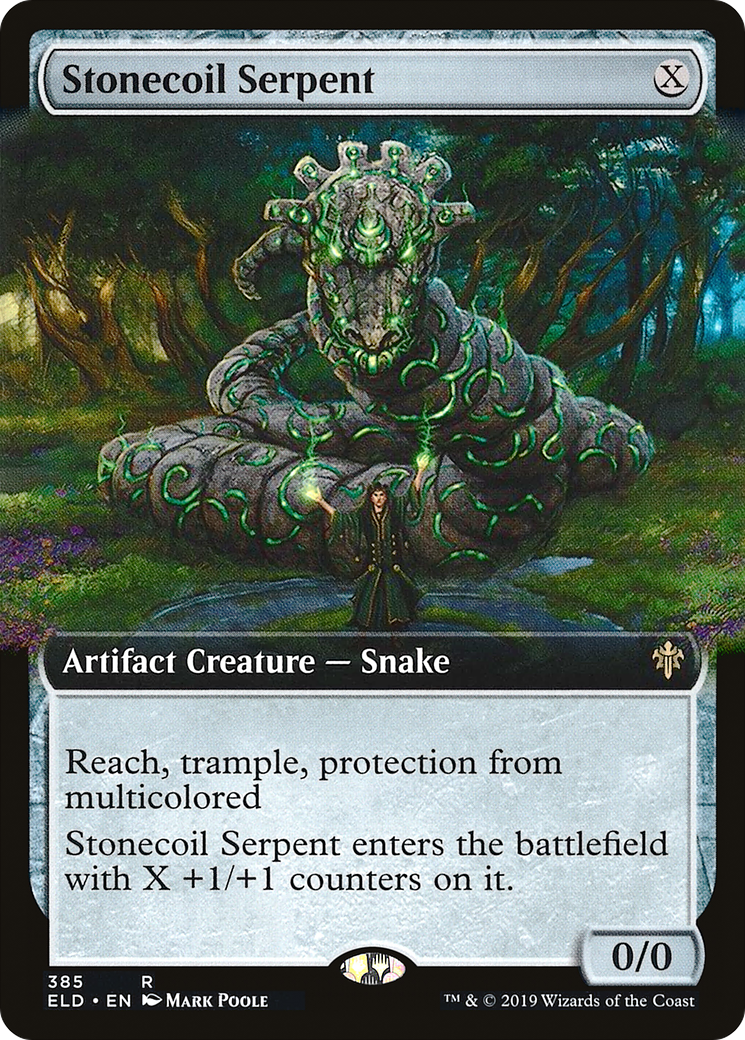 Serpent de pierre (ELD-385) - Trône d'Eldraine : (Art étendu)