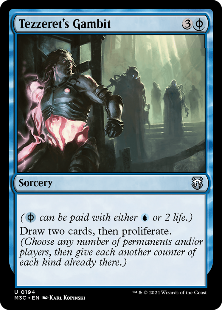 Le Gambit de Tezzeret (M3C-194) - Commandant de Modern Horizons 3 