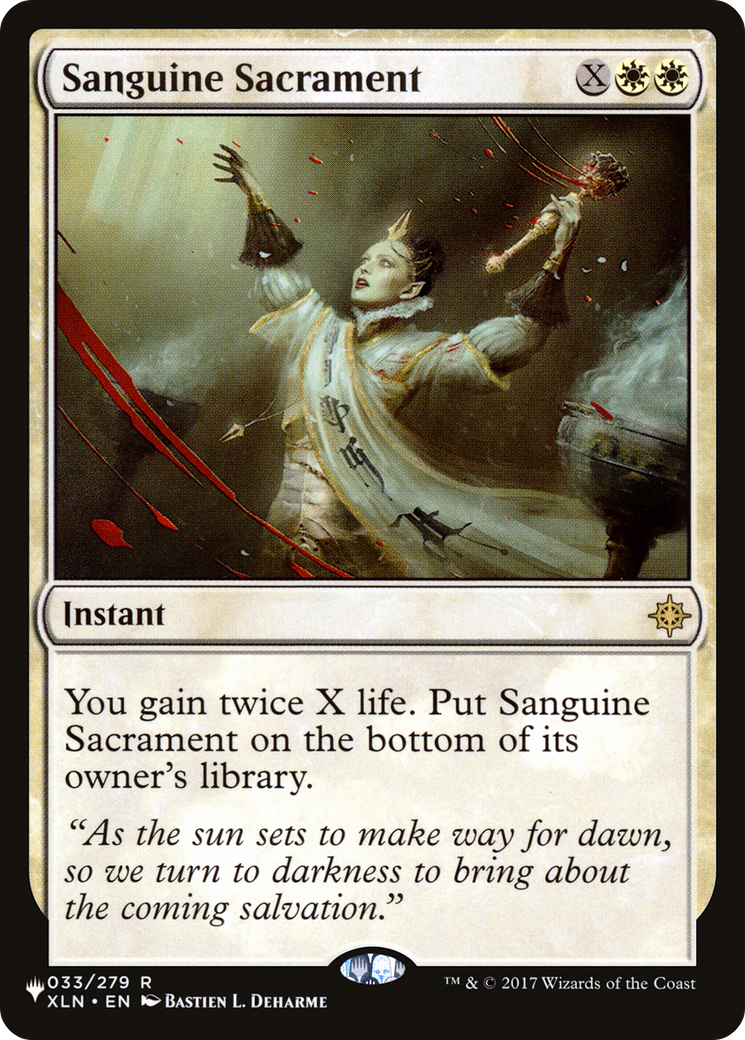 Sanguine Sacrament (LIST-XLN-33) - The List