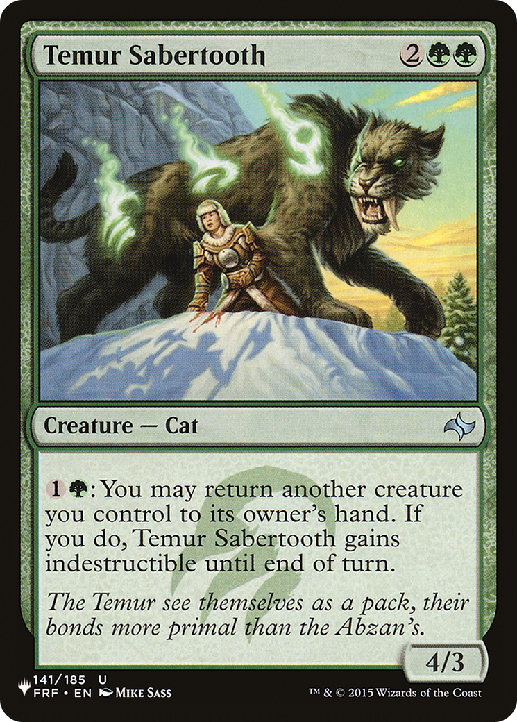 Temur Sabertooth (LIST-FRF-141) - The List