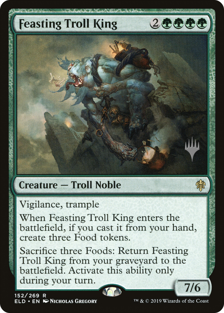 Feasting Troll King (PPELD-152) - Throne of Eldraine Promos Foil