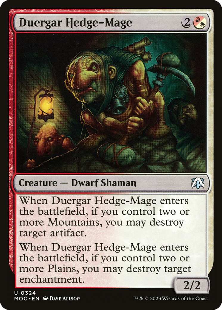 Duergar Hedge-Mage (MOC-324) - March of the Machine Commander