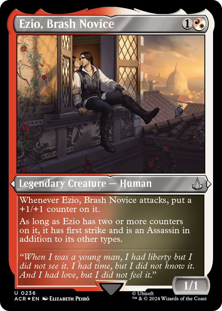 Ezio, novice impétueux (ACR-236) - Feuille gravée d'Assassin's Creed