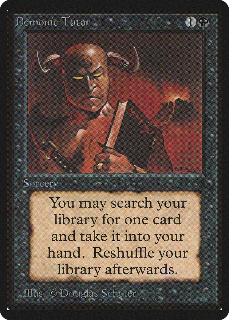 Demonic Tutor (LEB-) - Limited Edition Beta