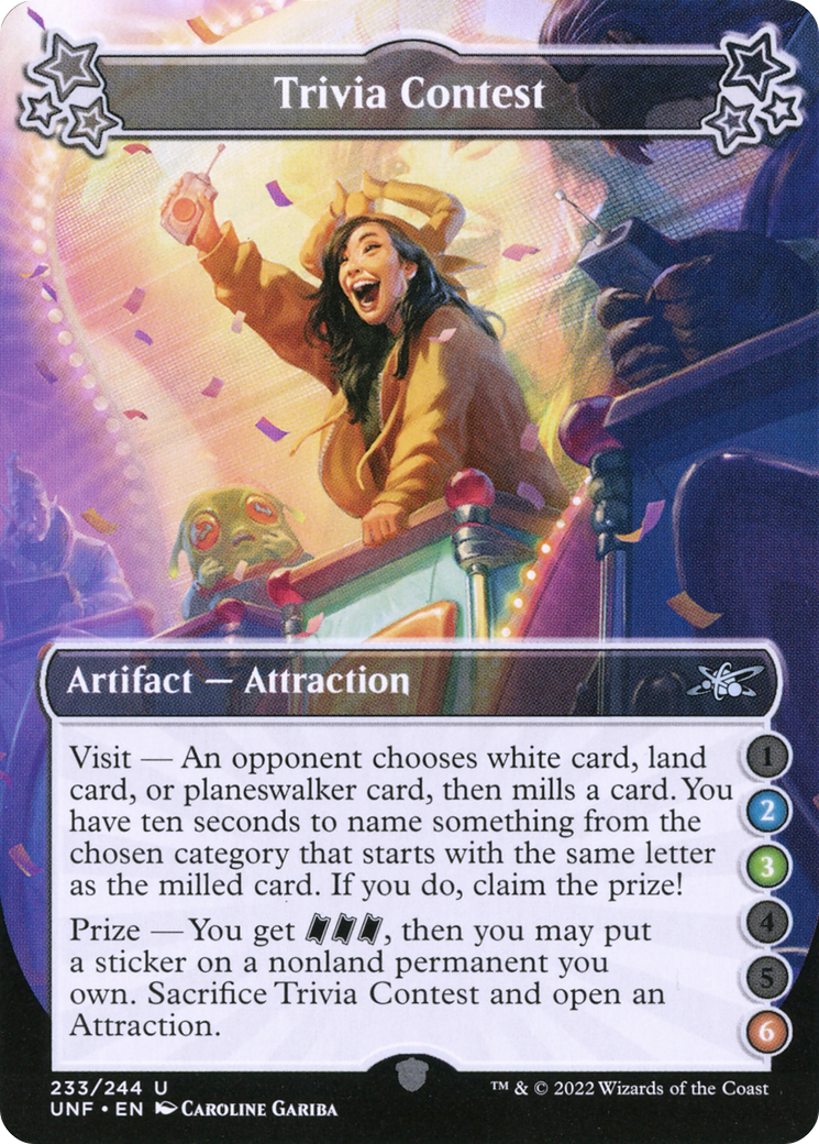 Jeu-questionnaire (UNF-233A) - Unfinity Foil 