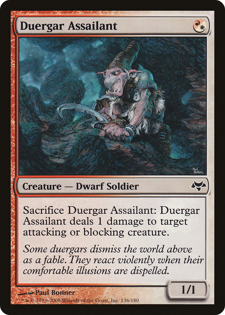 Assaillant Duergar (EVE-136) - Feuille d'événement 