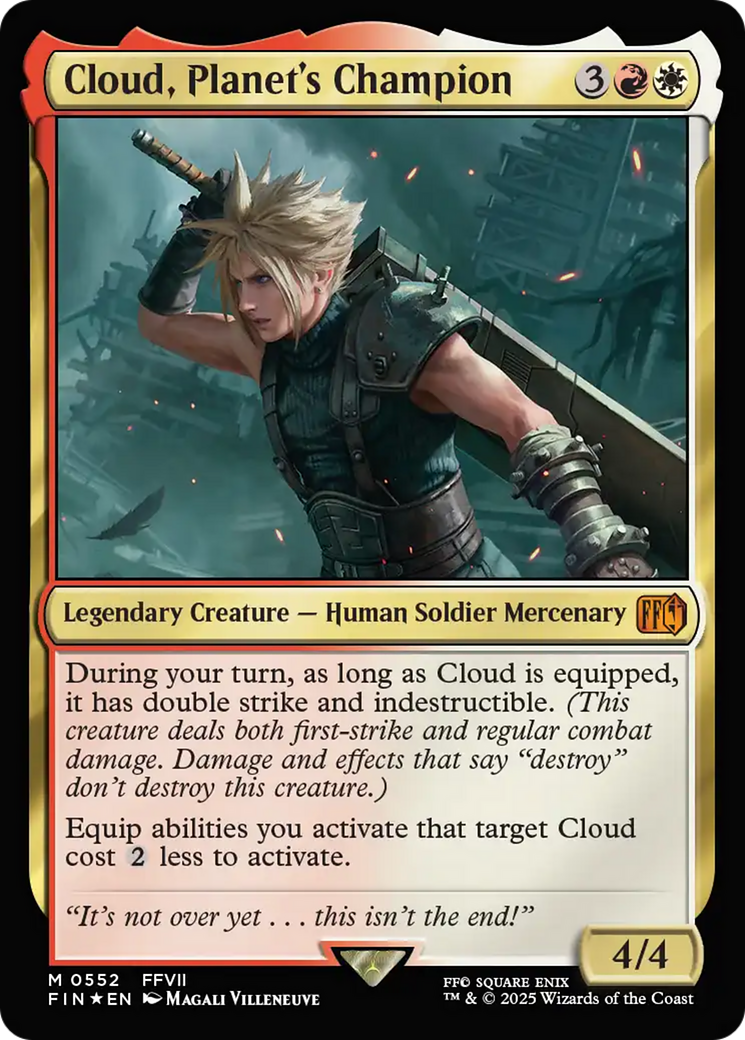Nuage. Champion de la planète (FIN-552) - Universes Beyond : FINAL FANTASY Foil 
