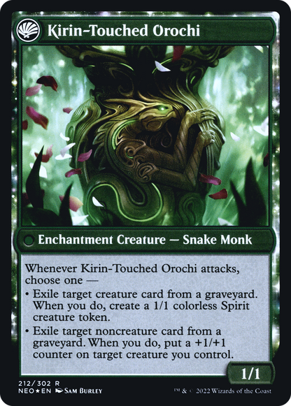 Enseignements du Kirin // Orochi touché par le Kirin (PNEO-212S) - Kamigawa : Neon Dynasty Promos : (fandfc) Foil 