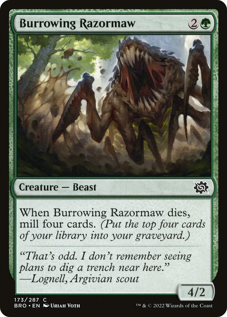 Burrowing Razormaw (BRO-173) - The Brothers' War Foil