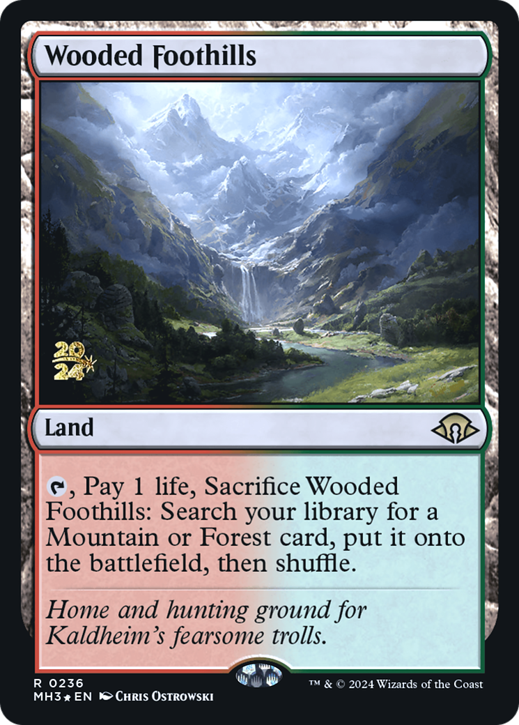 Wooded Foothills (PRE-236) - Modern Horizons 3 Promos Foil