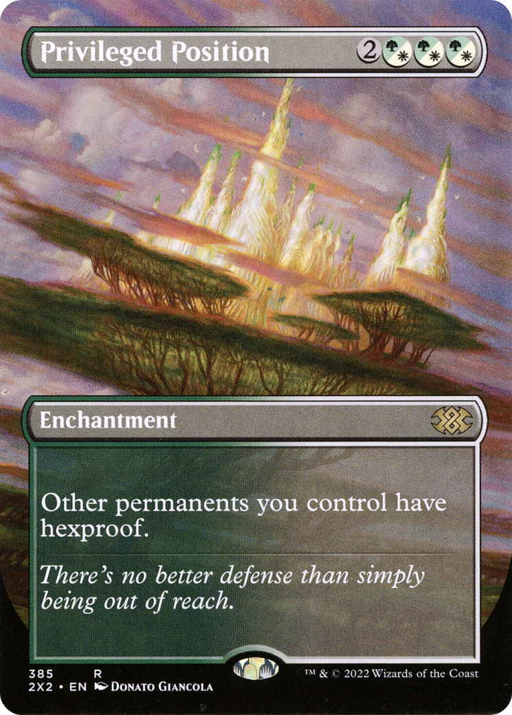 Privileged Position (Borderless) (2X2-385) - Double Masters 2022 (Borderless) Foil