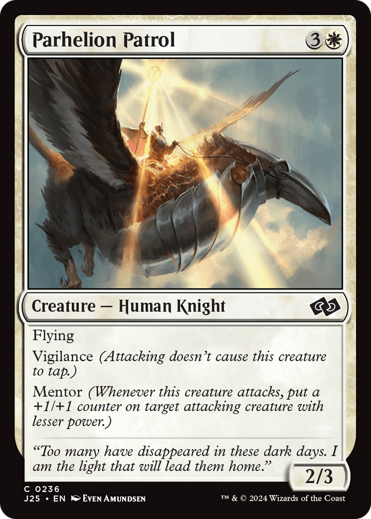 Patrouille Parhélie (J25-236) - Démarrage rapide des fondations 