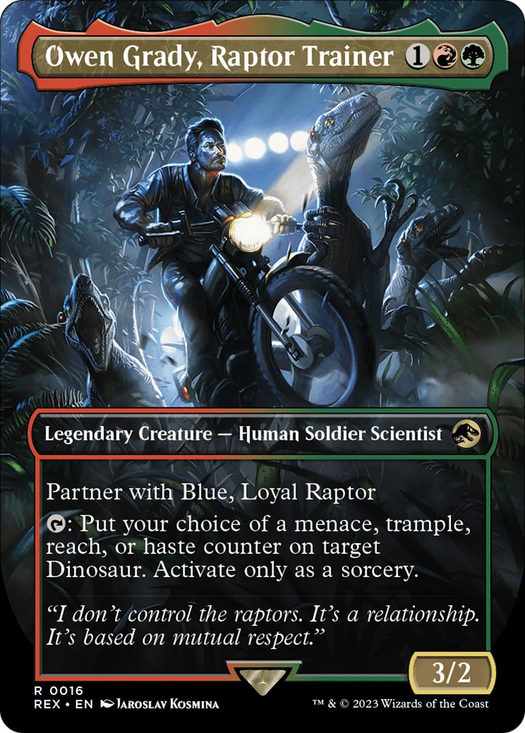 Owen Grady, Dresseur de Raptors (REX-016) - Collection Jurassic World (sans bordure) 