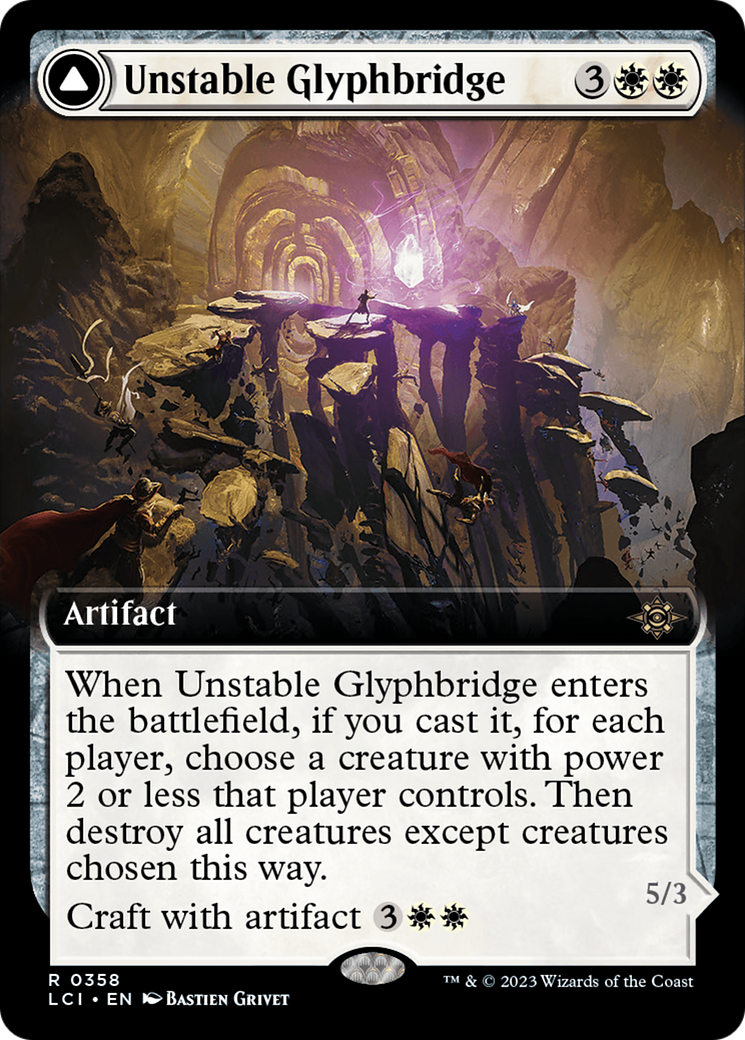 Unstable Glyphbridge (Extended Art) (LCI-358) - The Lost Caverns of Ixalan: (Extended Art)