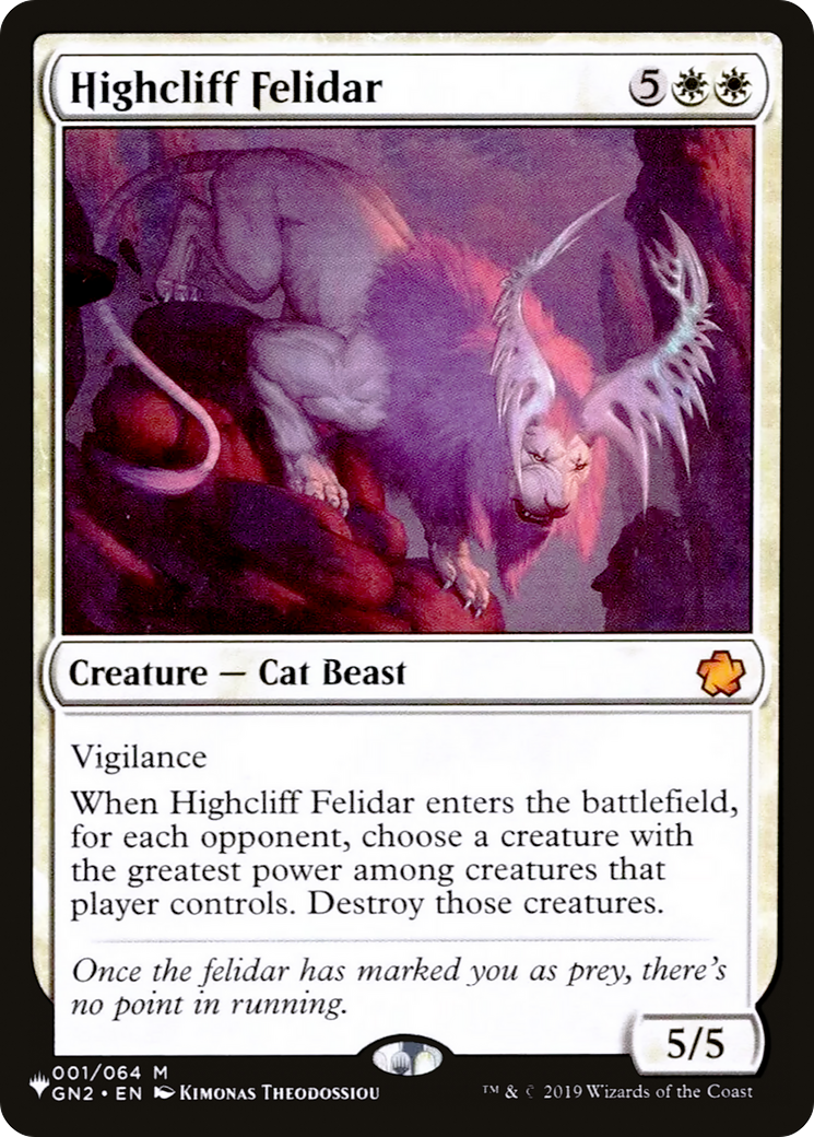 Highcliff Felidar (LIST-001/064) - The List