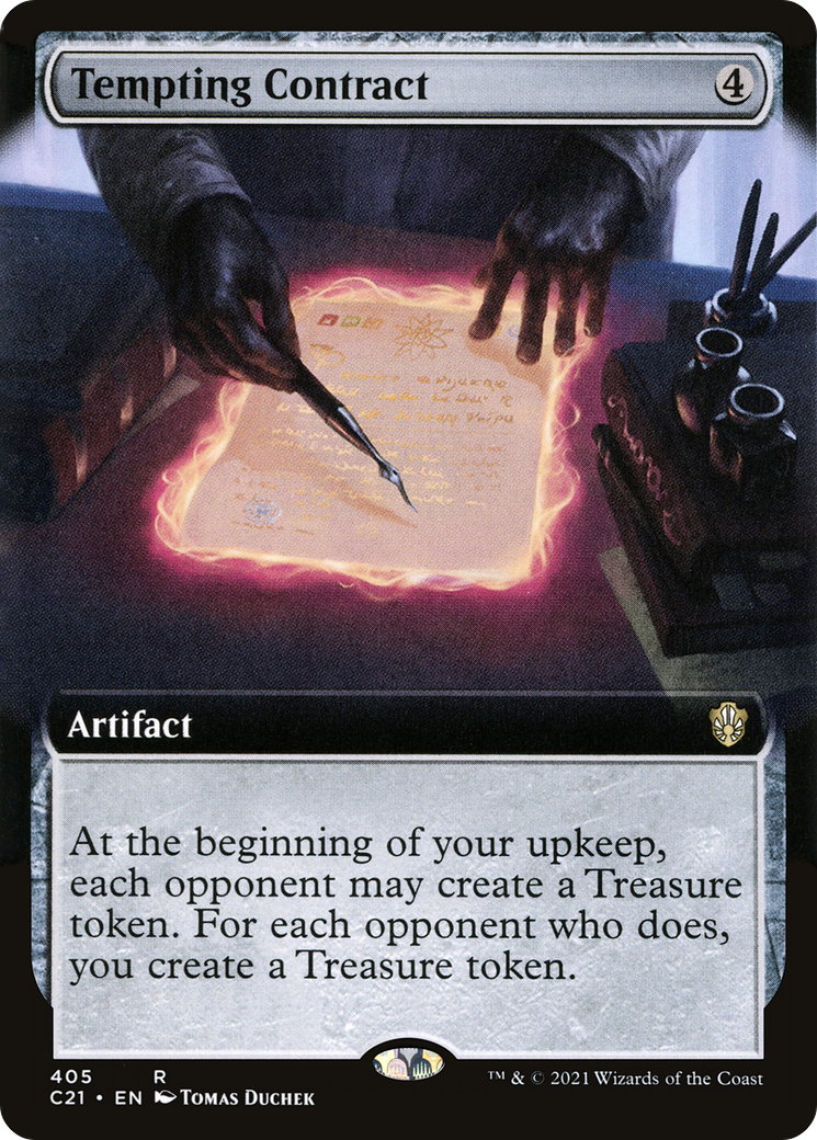Tempting Contract (Extended Art) (C21-405) - Commander 2021: (Extended Art)