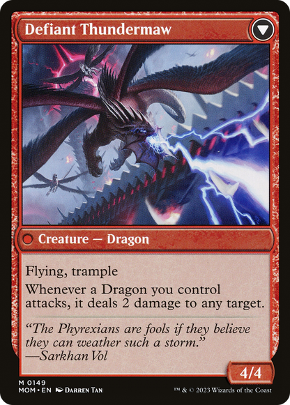 Invasion de Tarkir // Gueule-de-Tonnerre provocatrice (MOM-149) - Feuille de Marche des Machines 