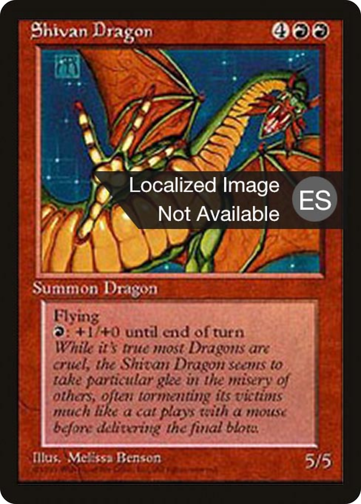 Shivan Dragon (4BB-) - Fourth Edition Foreign Black Border