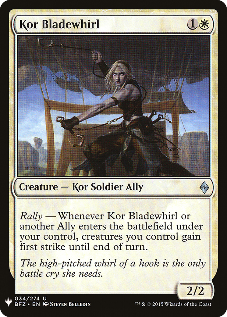 Kor Bladewhirl (PLST-BFZ-34) – La liste
