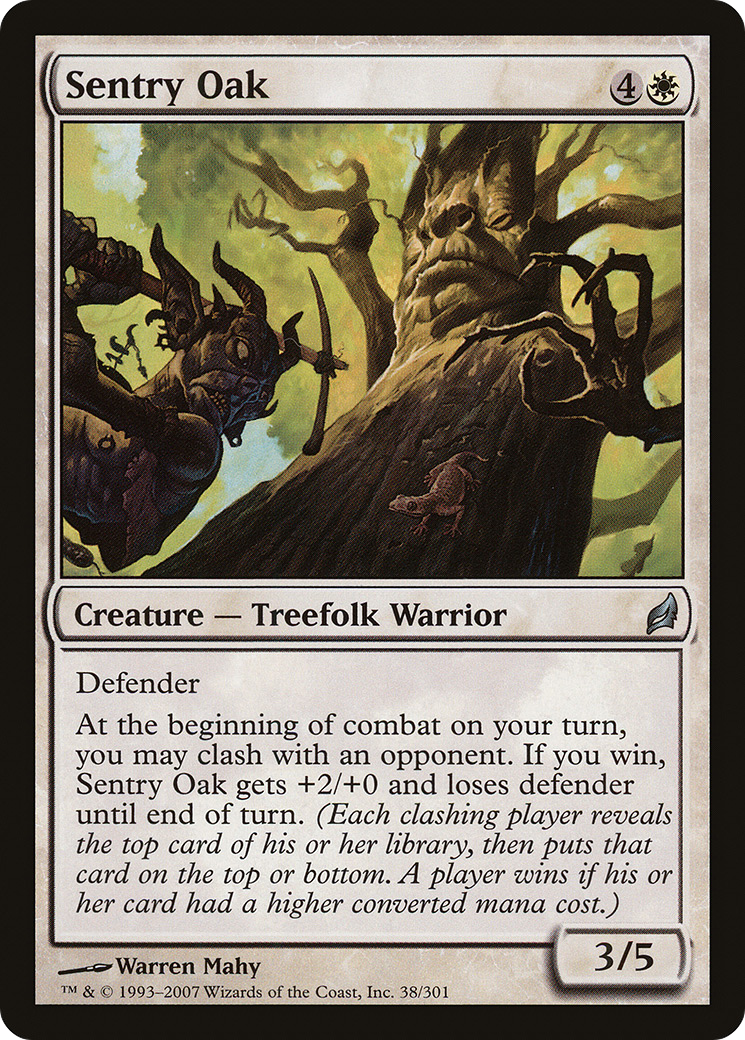 Sentry Oak (LRW-038) - Feuille Lorwyn 