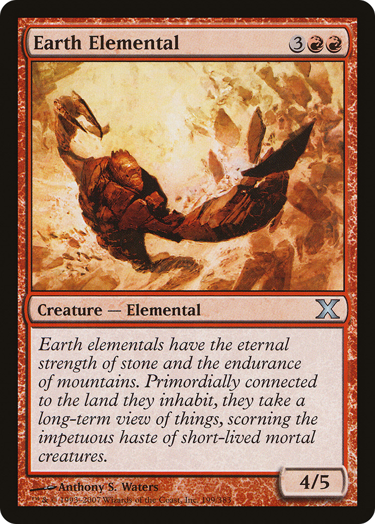 Earth Elemental (10E-199) - Tenth Edition Foil