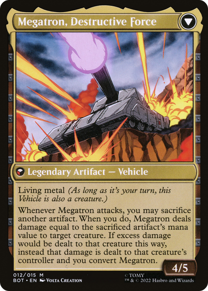 Mégatron, Tyran // Mégatron, Force Destructrice (BOT-012) - Transformers : (convertdfc) Foil 