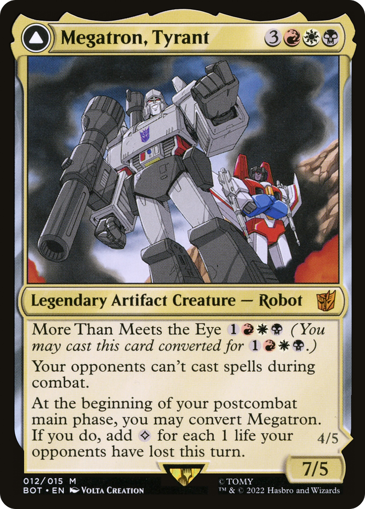 Mégatron, Tyran // Mégatron, Force Destructrice (BOT-012) - Transformers : (convertdfc) Foil 