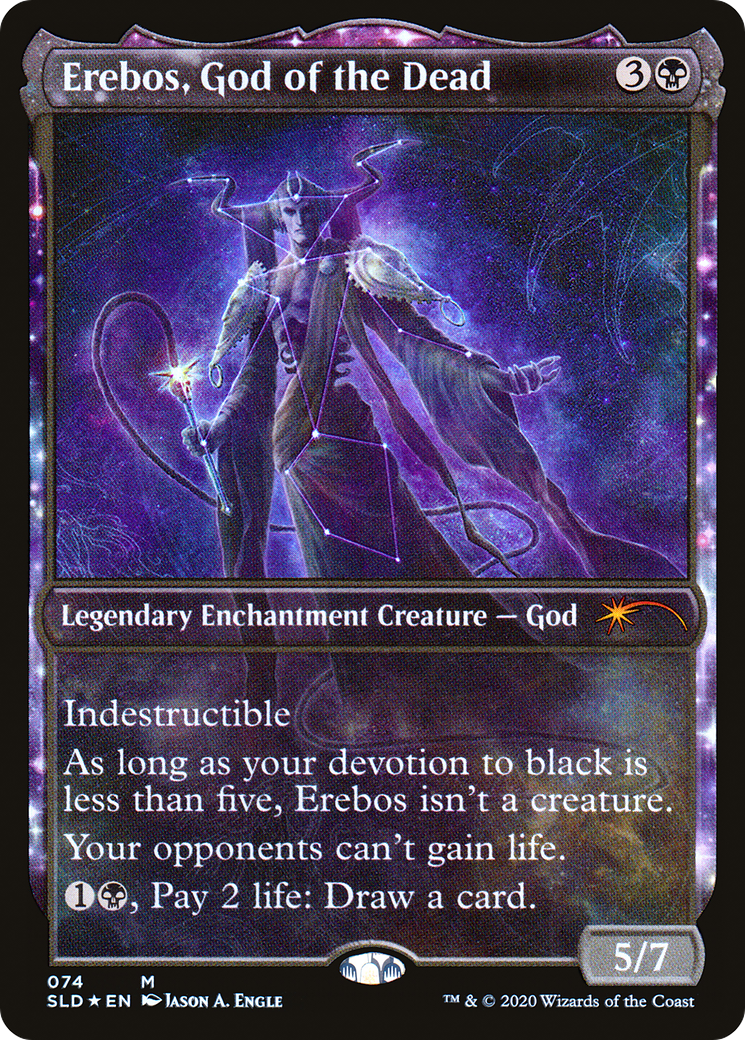 Erebos, God of the Dead (SLD-074) - Secret Lair Drop: (enchantment, Showcase) Foil