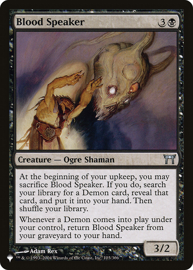 Blood Speaker (LIST-103/306) - The List