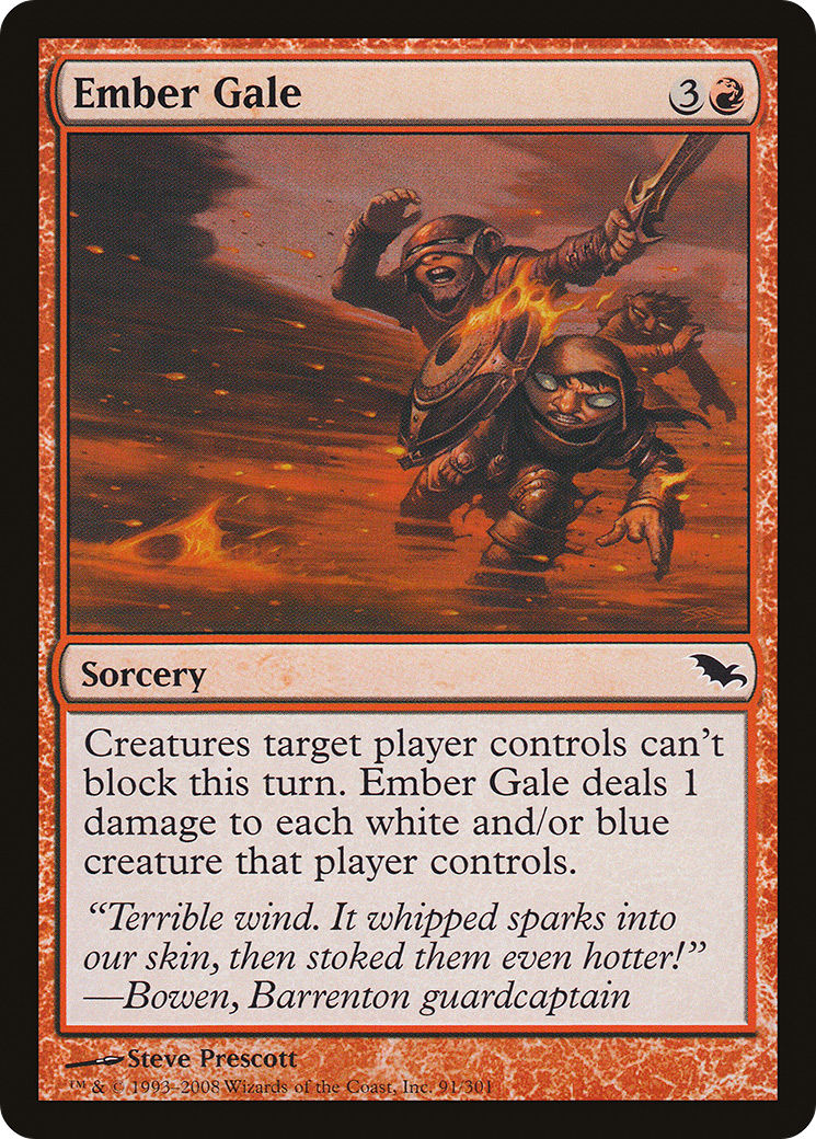 Ember Gale (SHM-091) - Feuille Shadowmoor 