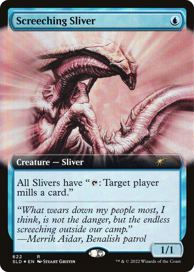 Screeching Sliver (SLD-622) - Secret Lair Drop : (Extended Art) Foil 